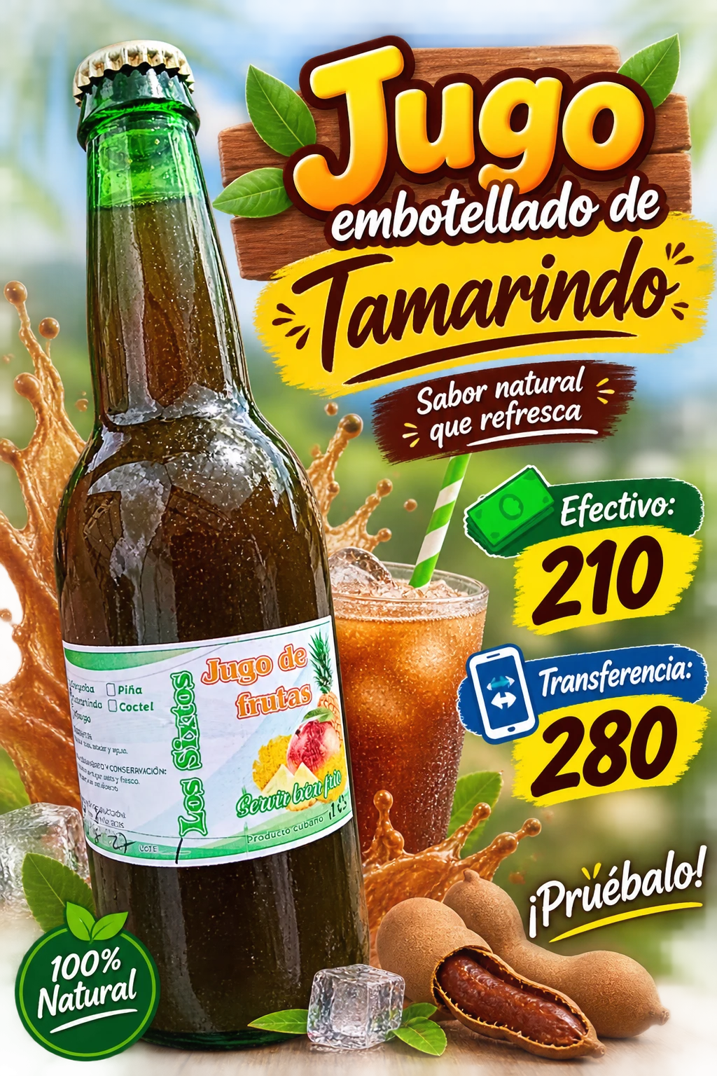 Jugo Embotellado de Tamarindo's foto | D'Rodríguez Shop |  BizneCubano
